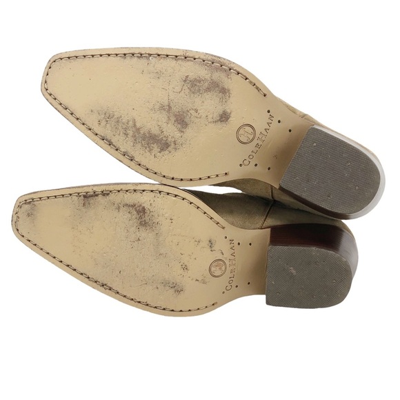 Cole Haan Tan Suede‎ Square Toe Cowboy Boots - Picture 8 of 11